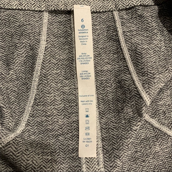 Lululemon Forme Jacket II Textured Heathered Herringbone Heathered Black White - Picture 3 of 15